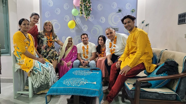 Festival de Diwali con familia India